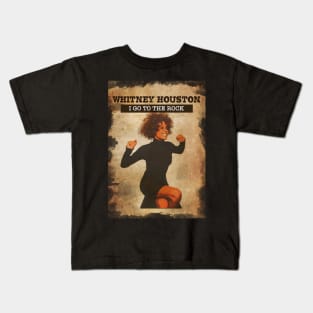 Vintage Old Paper 80s Style Whitney Houston Kids T-Shirt